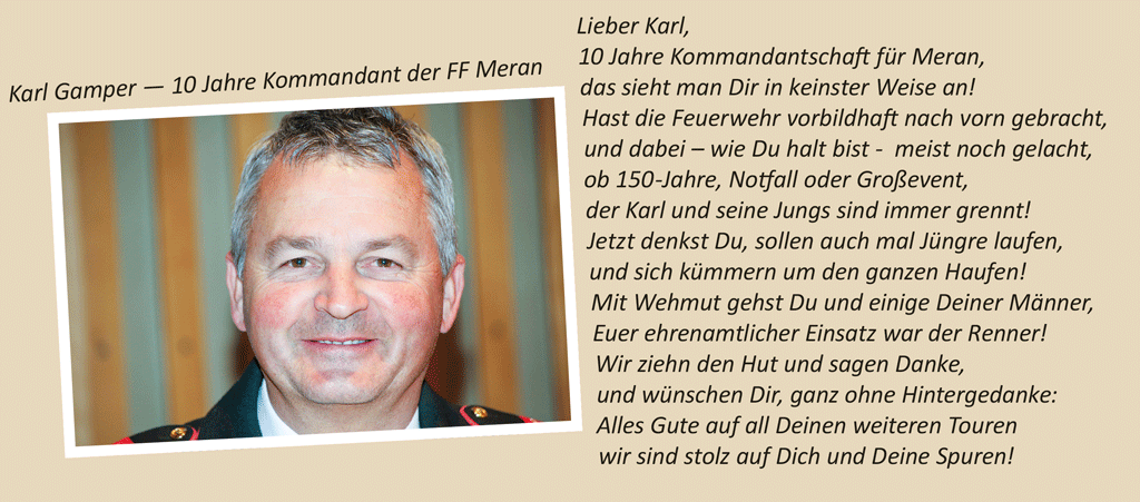 Karl Gamper Abschied Feuerwehr