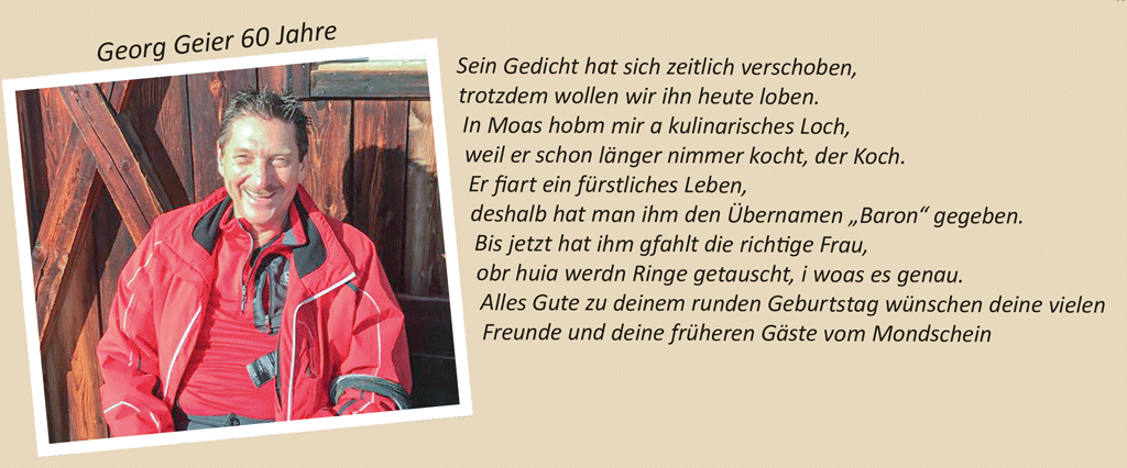 Georg Geier 60 Jahre