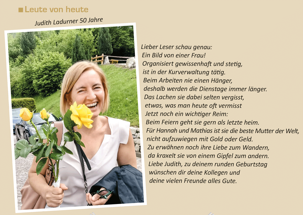 Judith Ladurner 50 Jahre