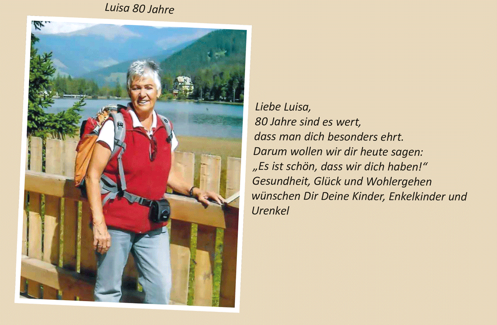 Luisa 80 Jahre