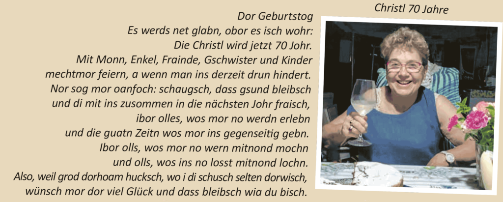 Christl 70 Jahre