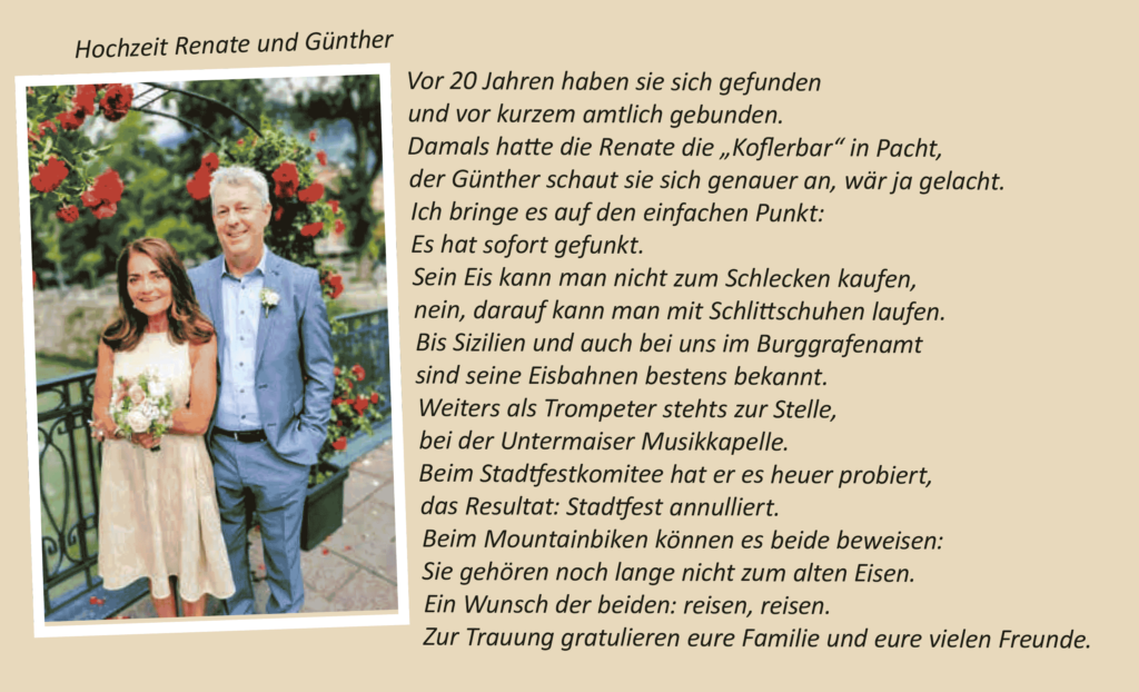 Hochzeit Renate & Günther