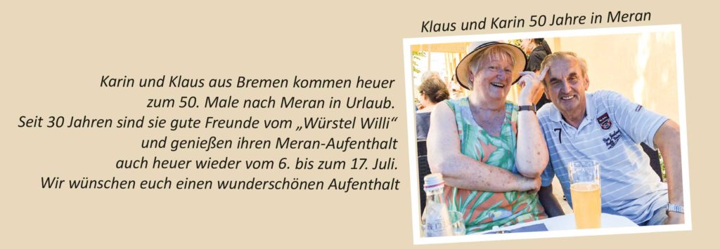 Karin und Klaus 50 Jahre in Meran