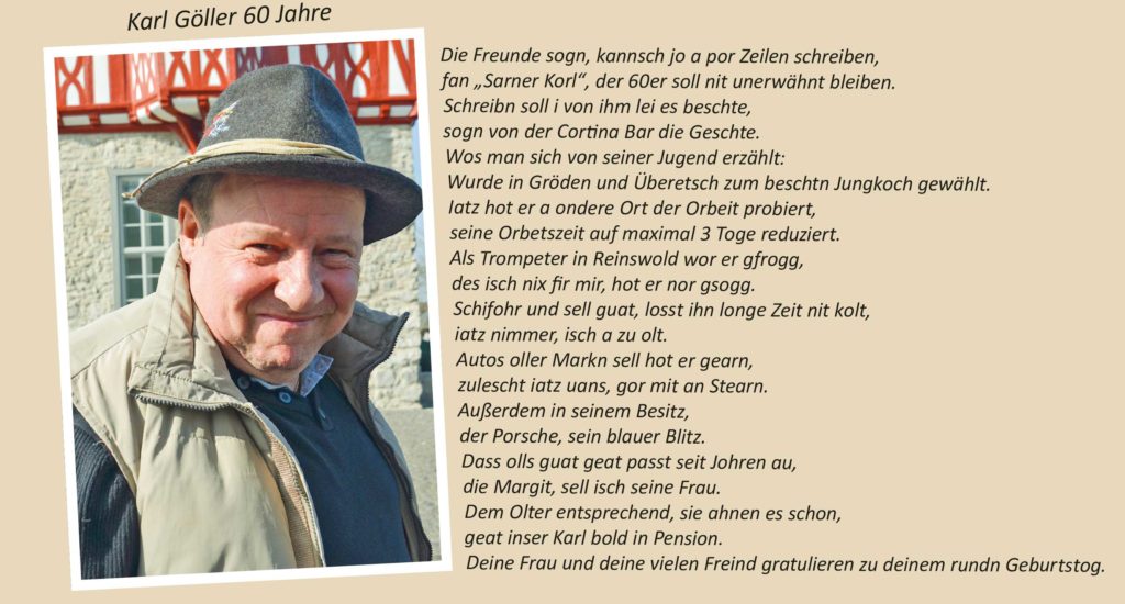 Karl Göller 60 Jahre