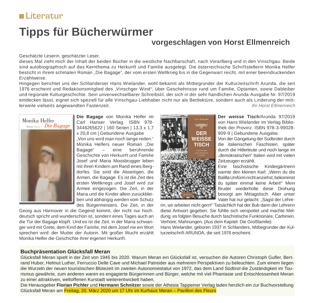 Tipps für Bücherwürmer