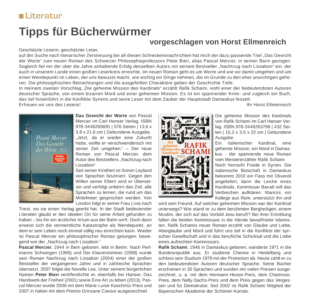 Tipps für Bücherwürmer