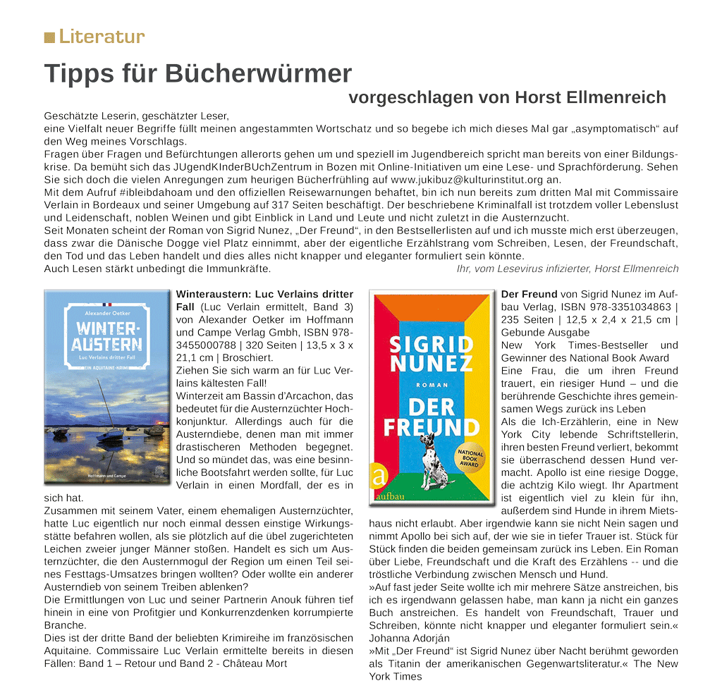 Tipps für Bücherwürmer