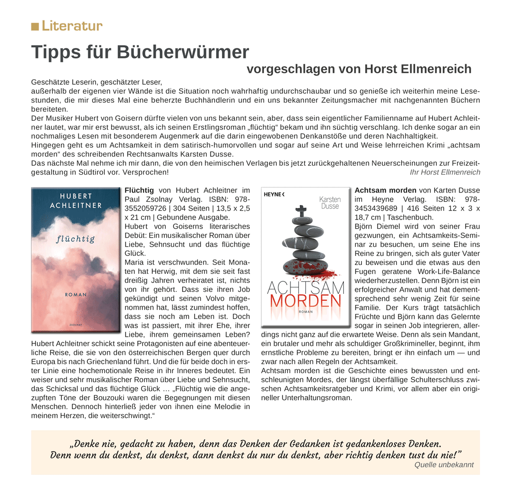 Tipps für Bücherwürmer