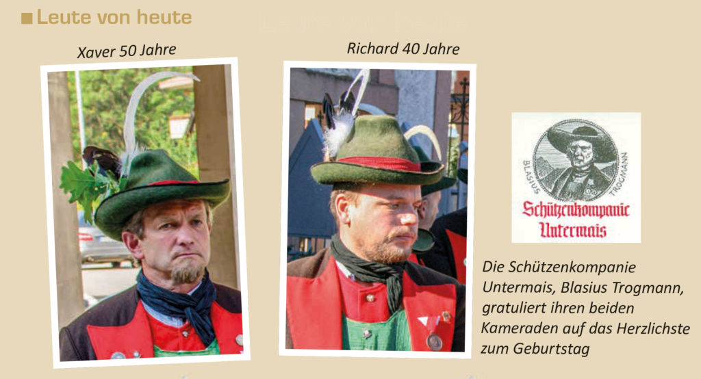 Richard 40 Jahre | Xaver 50 Jahre
